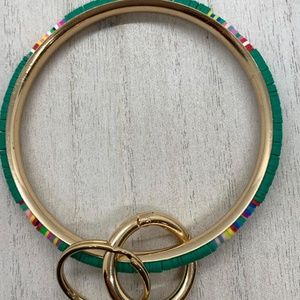 Wristlet Green Keychain